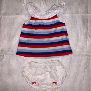 Janie and Jack red, white, & blue outfit 0-3m